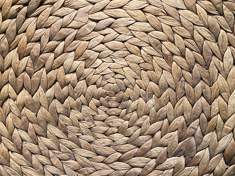 Directly above wicker texture background