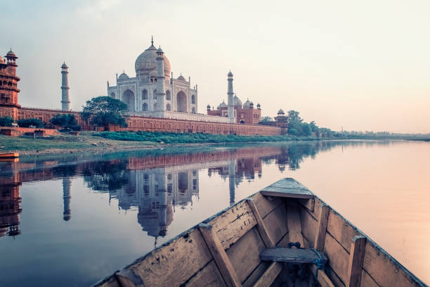 istock Taj Mahal mausoleum in Agra 1349188318