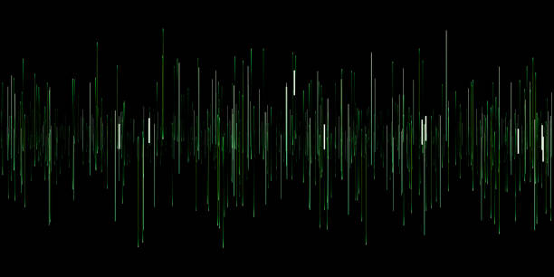 istock green lines on a black background. textura 1349191467