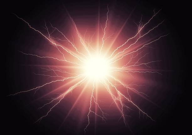istock Abstract background of orange glowing light 1349191712