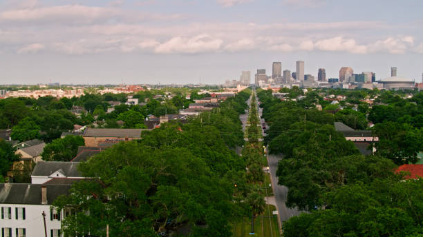 istock Leafy Streets in New Orleans - Aerial 1349198976