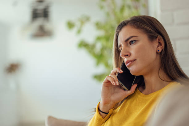 istock Caucasian woman, talking on her phone. 1349199079