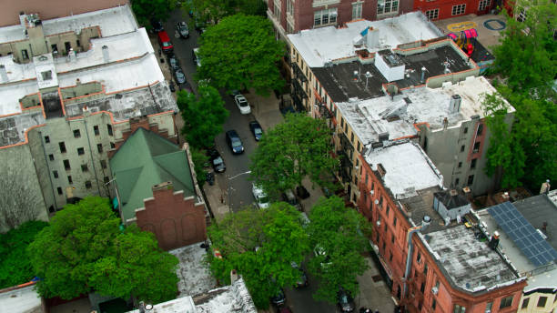 istock Apartment Buildings and Elementary School in Crown Heights, Brooklyn 1349205701