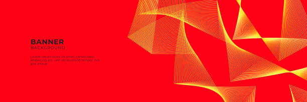抽象的な幾何学的な赤いワイドバナーレイアウトデザイン。ハイテク企業の有機抽象形状を持つ幅広い背景。web バナーデザイン、サイト用テンプレートヘッダー - stucco blue wall backgrounds点のイラスト素材／クリップアート素材／マンガ素材／アイコン素材