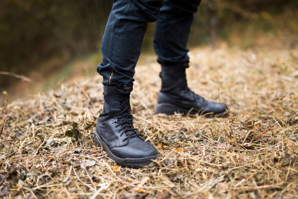 istock Boots of the security officer 1349206996