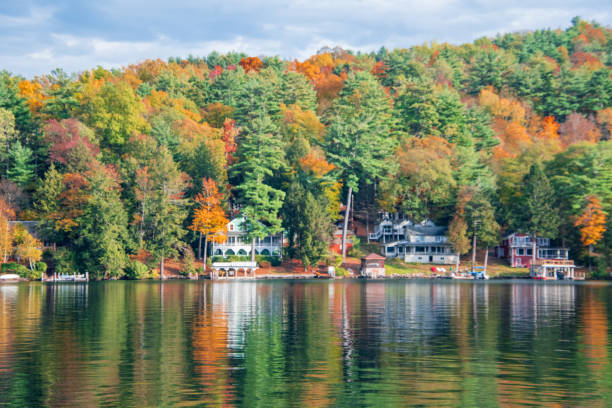 istock Autumn colors on lake shore 1349210124