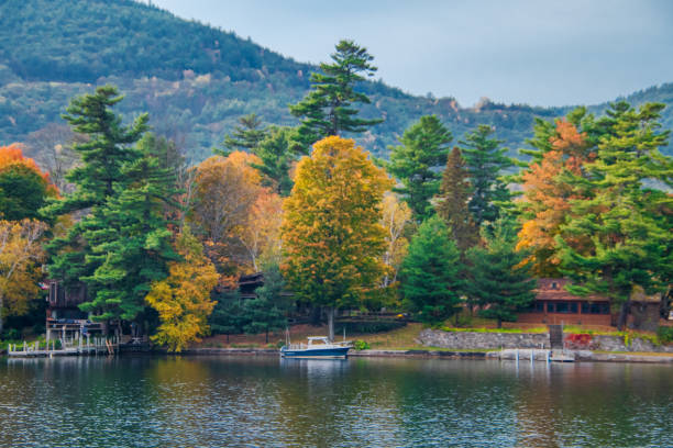istock Autumn colors on lake shore 1349210213