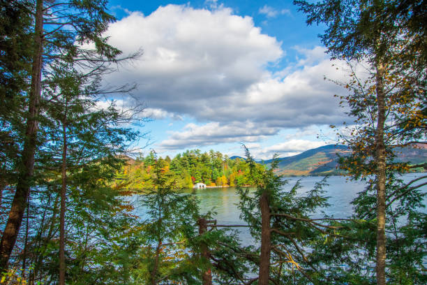 istock Autumn colors on lake shore 1349210535