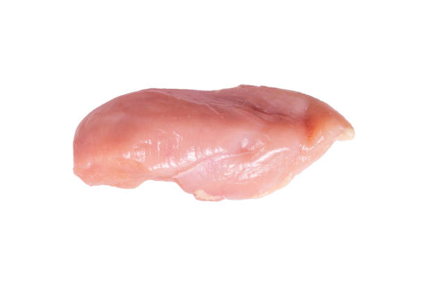 istock Raw chicken fillet isolated on white background. 1349221013