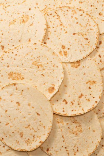 istock Grilled pitta bread isolated on white background. 1349221022