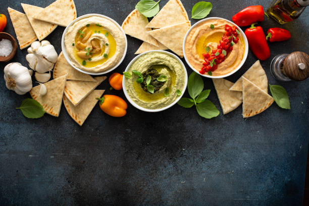 istock Hummus board with pita 1349223724