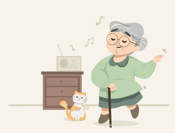 47 Old Woman Radio Illustrations & Clip Art - iStock | Old woman tv, Old  woman magazine