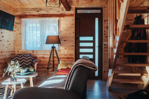 istock Cozy cute bright chalet 1349225074