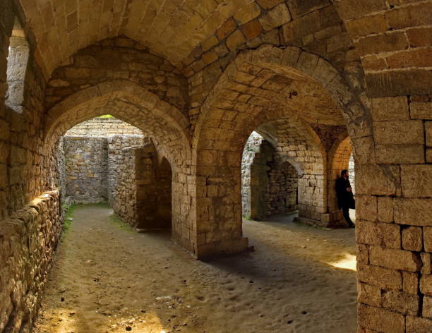 istock Arched ruins of an ancient fortress 1349225100