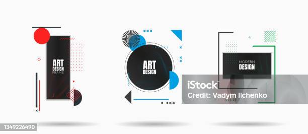 Typography Style Frame Vector Frame For Text Modern Art Graphic Dynamic Black Frame Stylish ...