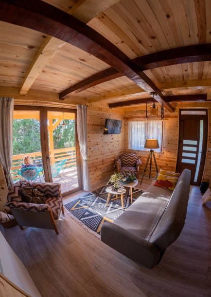 istock Cute bright chalet in the mountains 1349226633