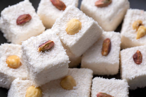 istock Traditional Turkish delight; sultan's delight (Turkish name; Sultan lokumu) 1349227880