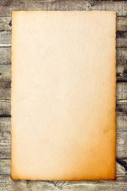istock Grungy paper poster mock up PSD rustic wooden background 1349236866