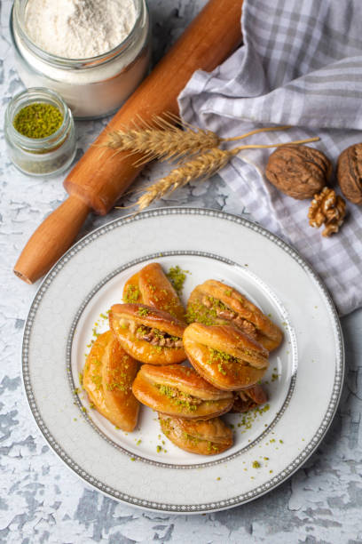 istock Dilberdudagi with walnut, traditional feast and ramadan dessert with syrup (Turkish name; Dilber dudagi) 1349243208