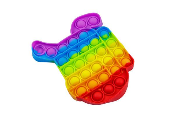 istock Colorful pop it antistress toy isolated on white background 1349243680