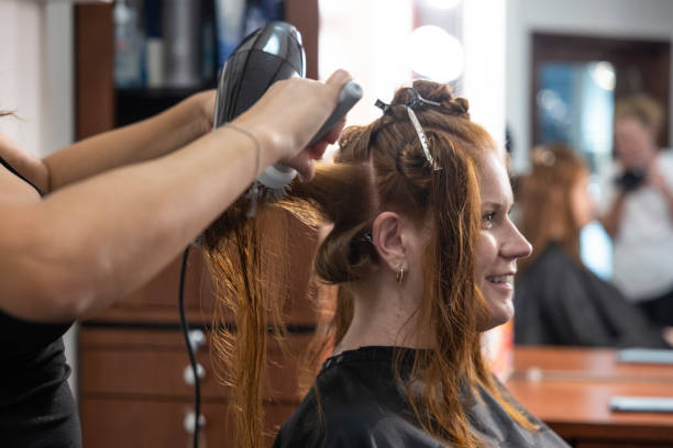 istock Woman at hair salon 1349245428