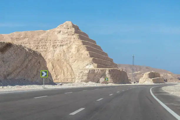 Car-free highway under construction in Egypt