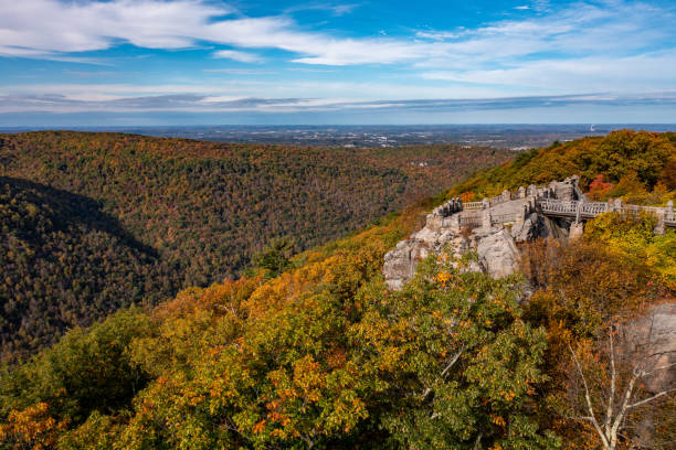 istock Coopers Rock state park overlook over the Cheat River in West Virginia with fall colors 1349254911