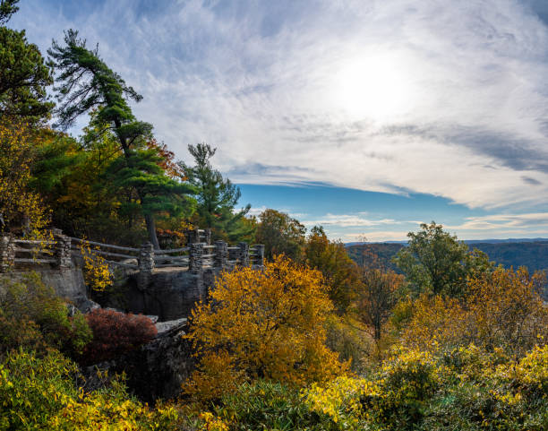 istock Coopers Rock state park overlook over the Cheat River in West Virginia with fall colors 1349255469