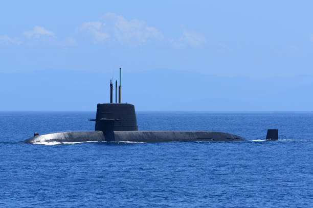 istock Japanese submarine on the voyage. 1349258413