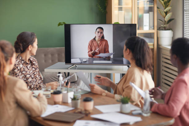 istock Business Meeting with Online Coach 1349260927