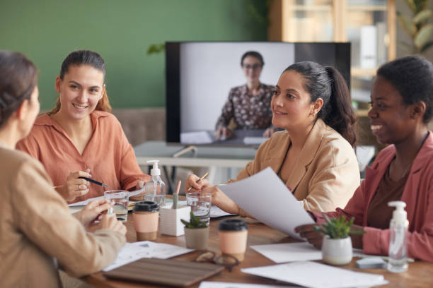 istock Business Meeting with Remote Participation 1349260934