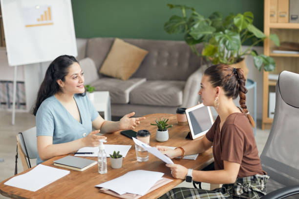 istock Job Interview with Female Boss 1349260949