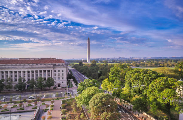 The Washington Monument in Washington, D.C. stock photo