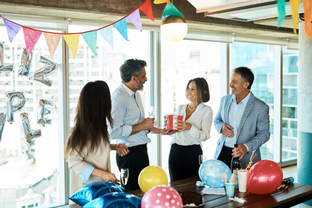 istock Birthday celebration at the office 1349269114