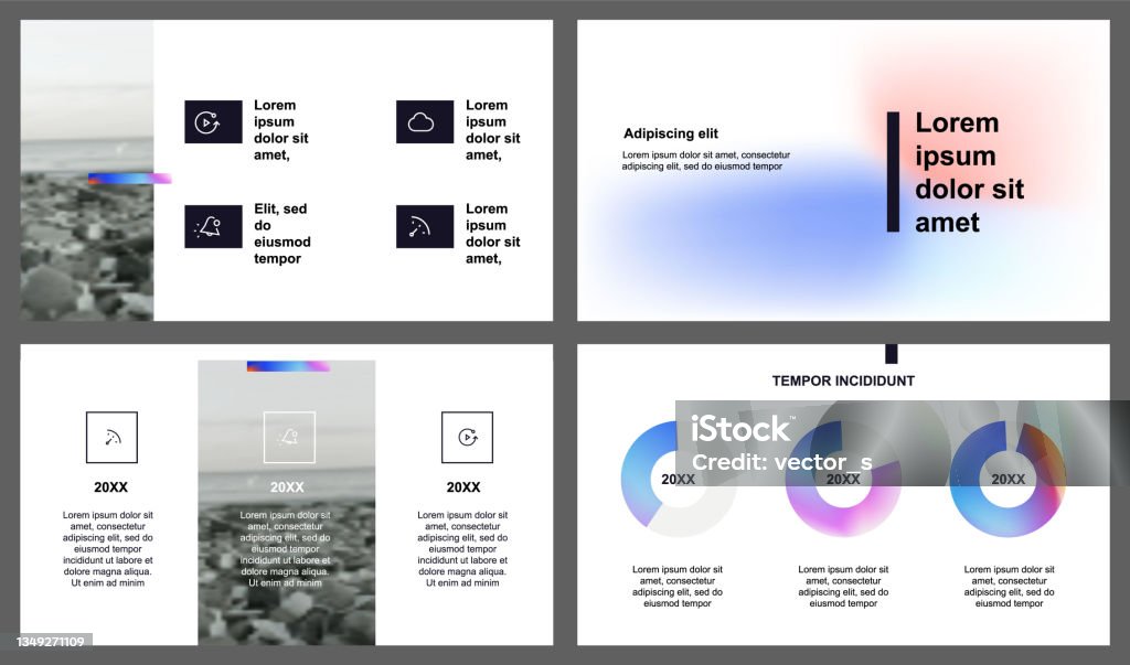 Photo Slide Design Presentation And Slide Layout Template Slide From Set 7 Stock ...