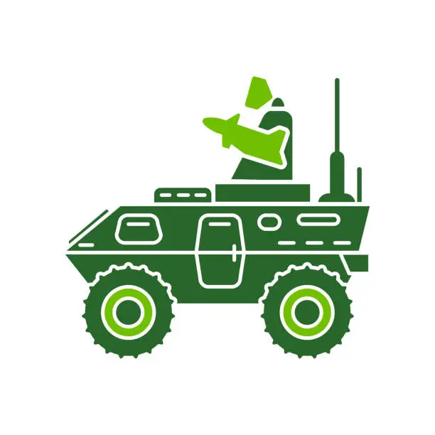 Vector illustration of Illustration vector of armored vehicle icon template