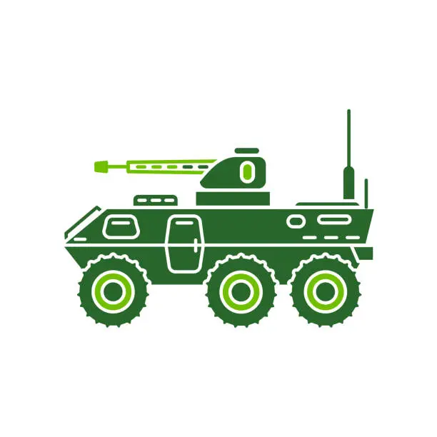 Vector illustration of Illustration vector of armored vehicle icon template