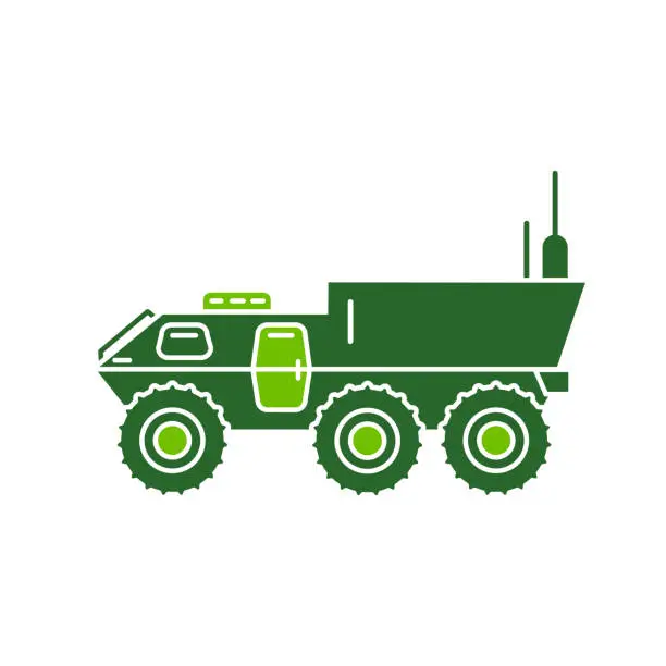 Vector illustration of Illustration vector of armored vehicle icon template