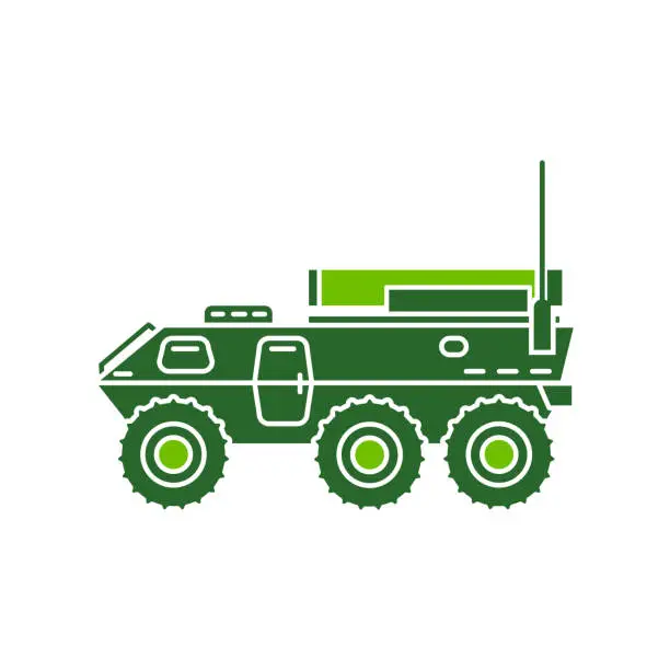 Vector illustration of Illustration vector of armored vehicle icon template