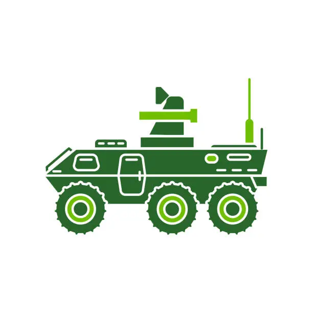 Vector illustration of Illustration vector of armored vehicle icon template