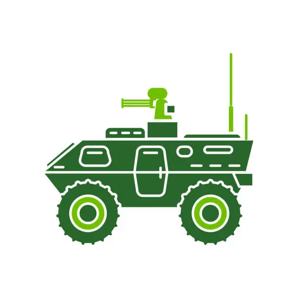 Vector illustration of Illustration vector of armored vehicle icon template