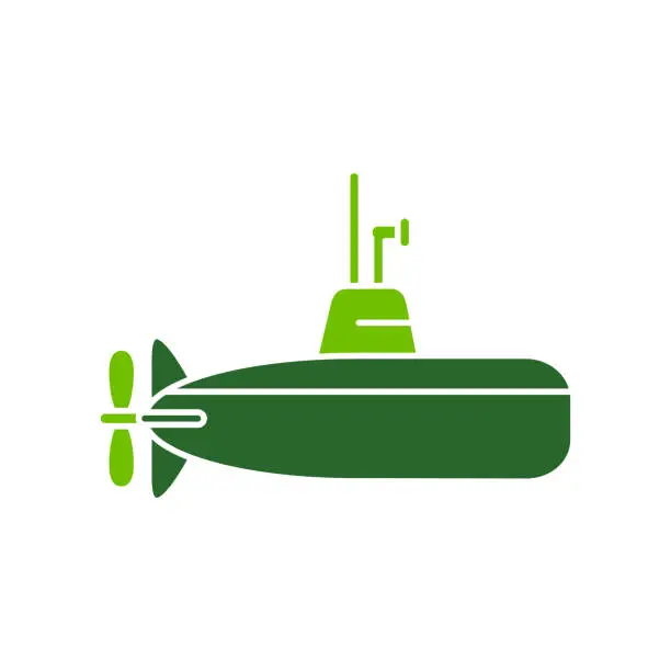 Vector illustration of Illustration Vector graphic of submarine icon template