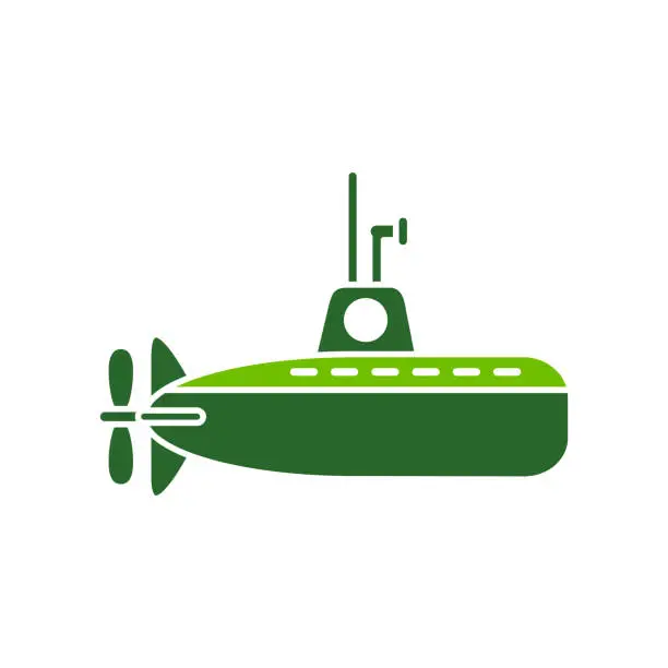 Vector illustration of Illustration Vector graphic of submarine icon template