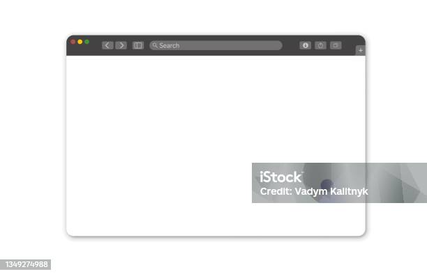 Empty Window Css Empty Browser Window On White Background Empty Web Page Mockup With ...