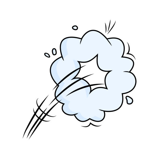 illustrazioni stock, clip art, cartoni animati e icone di tendenza di icona vettoriale della nuvola di velocità del fumetto. catroon motion puff effetto bolla di esplosione, salto con fumo o polvere. divertente illustrazione onomatopea isolata su sfondo bianco - catroon