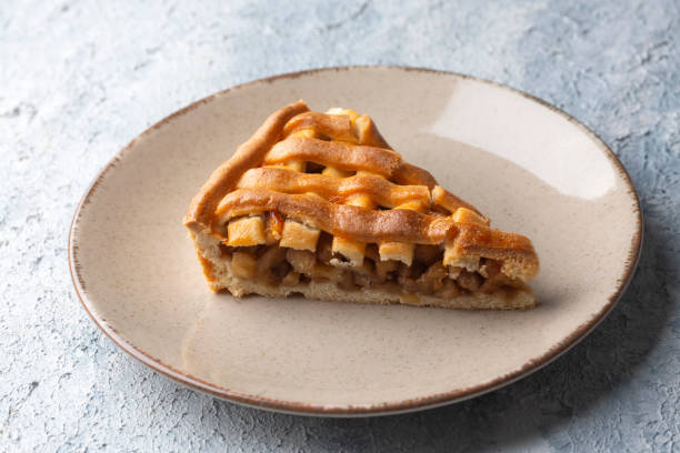 istock Homemade apple pie with red and green apples around 1349283454