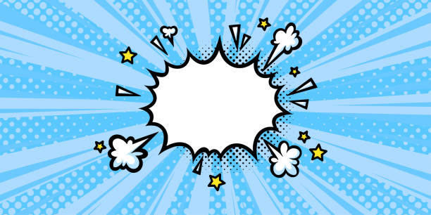 удивительный бум облака с молниями на синем полутоновом фоне для продаж и рекламных акций. шаблон баннера для сюрпризов и прорывных событи� - bomb bombing war pattern stock illustrations