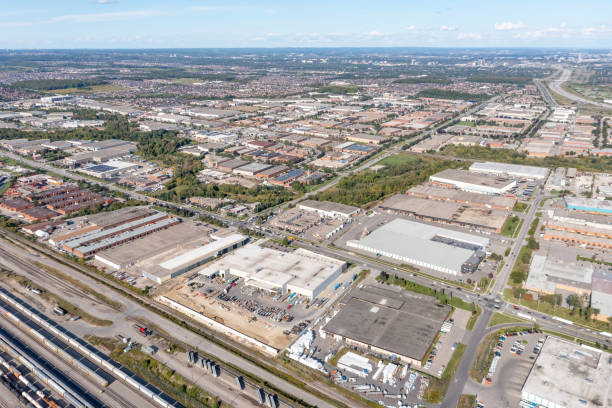 istock Aerial View of Rail Classification Yard, The MacMillan Yard, Maple, Vaughan, Canada 1349292774