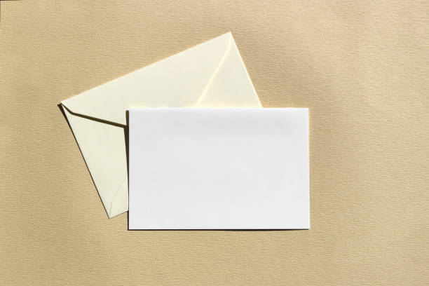 istock Blank greeting card and envelope mockup template 1349297139