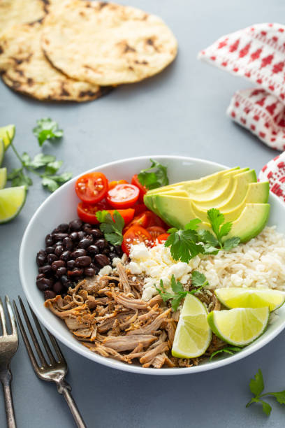 istock Pork carnitas bowl or burrito bowl 1349299972